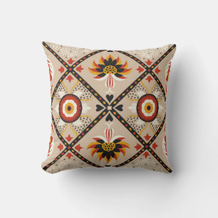 Cojín Decorativo Baldosa de mayólica italiana. Bordados con flores