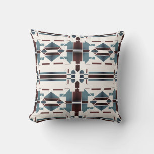Cojín Decorativo Baldosa grande de pizarra burgundy fuera de blanco