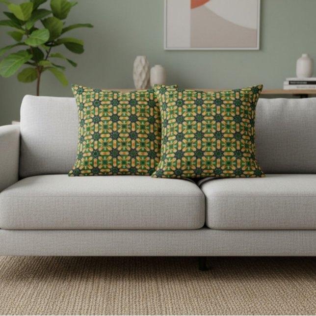 Cojín Decorativo Baldosa Verde Y Azul  (Subido por el creador)