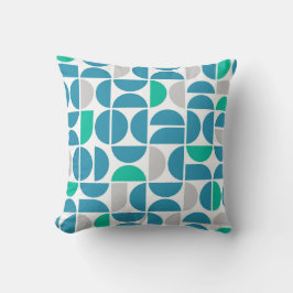 Cojín Decorativo Baldosas acuáticas de mediados del siglo