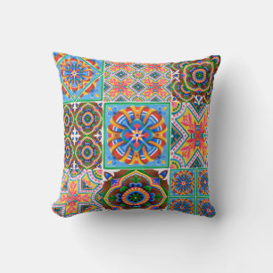 Cojín Decorativo Baldosas cerámicas, mayólica, ornamentabstracta, á