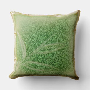 Cojín Decorativo Baldosas de cerámica japonesa con verde claro de b