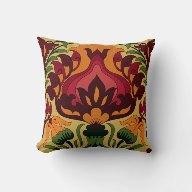 Cojín Decorativo Baldosas de época, decoración Art Nouveau. (Anverso)