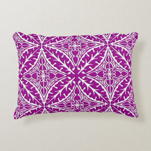 Cojín Decorativo Baldosas marroquíes - amatista morado y blanco