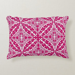 Cojín Decorativo Baldosas marroquíes - magenta y blanco