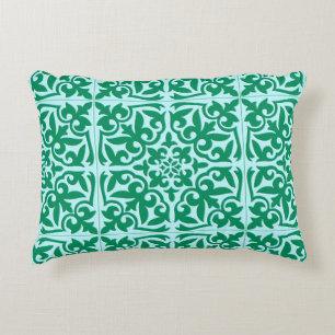 Cojín Decorativo Baldosas marroquíes - turquesa y agua