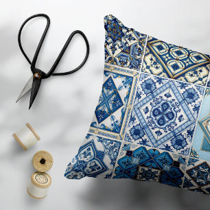 Cojín Decorativo Baldosas mediterráneas, portuguesas, azulejo, mall