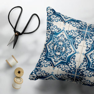Cojín Decorativo Baldosas mediterráneas, portuguesas, azulejo, mall
