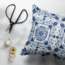 Cojín Decorativo Baldosas mediterráneas, portuguesas, azulejo, mall