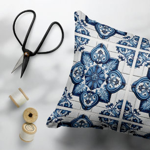 Cojín Decorativo Baldosas mediterráneas, portuguesas, azulejo, mall