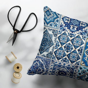 Cojín Decorativo Baldosas mediterráneas, portuguesas, azulejo, mall