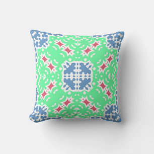 Cojín Decorativo Baldosas ornamentadas antiguas talavera méxico. Co