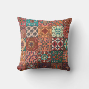Cojín Decorativo Baldosas Portuguesas: Talavera Estilo Azulejo.