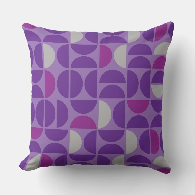 Cojín Decorativo Baldosas Regales De Mediados Del Siglo (Anverso)