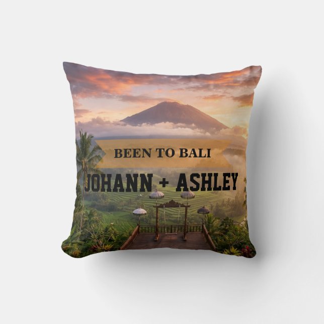 Cojín Decorativo Bali Indonesia Travel Souvenir Throw Pillow (Anverso)