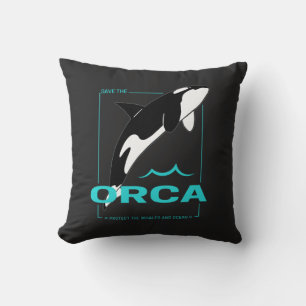 Cojín Decorativo Ballena asesina de orcas para un chica que ama las