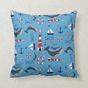 Cojín Decorativo Ballena azul