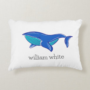 Cojín Decorativo Ballena azul pura personalizada
