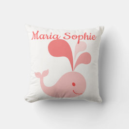 Cojín Decorativo Ballena rosa dulce