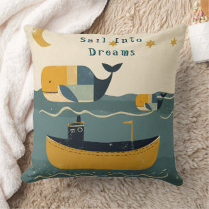 Cojín Decorativo Ballenas de Marea Lunar