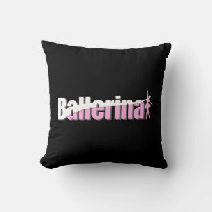 Cojín Decorativo Ballerina - Ballet Girly Resumen Arte Desagradable