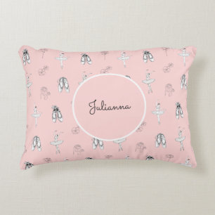 Cojín Decorativo Ballerina rosa y flores