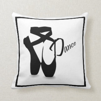 Cojín Decorativo Ballet Ballerina Pointe Shoes Black Dance Pillow