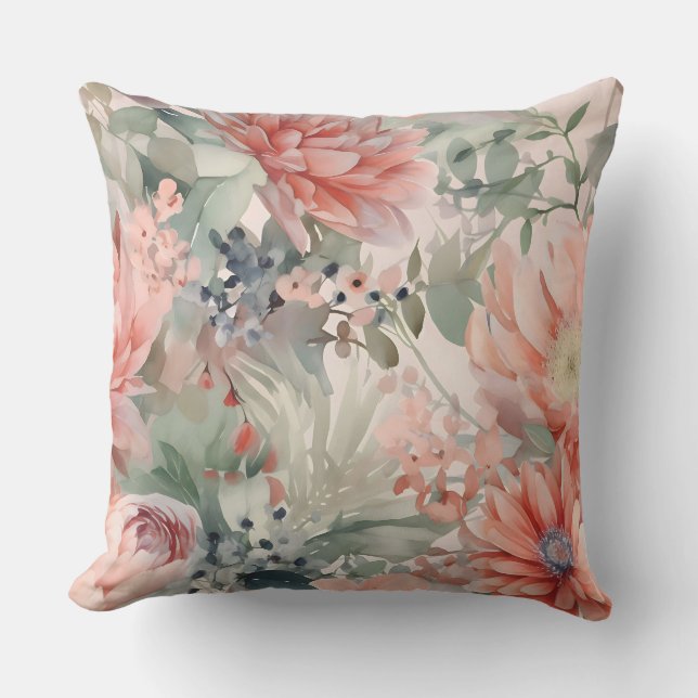 Cojín Decorativo Ballet Bridal Botánico de Rubefacción (Anverso)