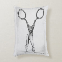 Cojín Decorativo Ballet danza Scissors Ballerina Dibujo surrealista