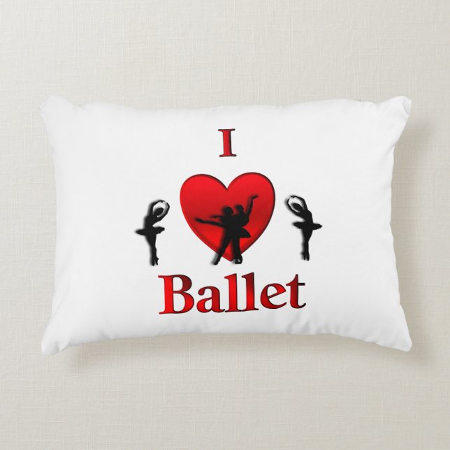 Cojín Decorativo Ballet del corazón (Anverso)