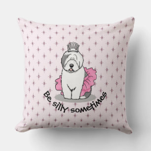 Cojín Decorativo Ballet lindo Princesa Pastor Inglés Viejo Gris 1