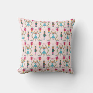 Cojín Decorativo Ballet Nutcracker Patrón sinusal rosa