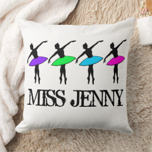 Cojín Decorativo Ballet personalizado Ballerina Maestra de Danza Po