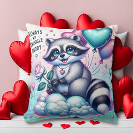Cojín Decorativo Balloon Bouquet Raccoon Valentines