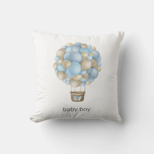 Cojín Decorativo Balón azul de aire caliente