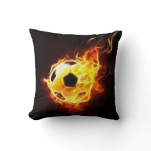 Balón de fútbol en llamas