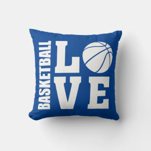 Cojín Decorativo Baloncesto Amor Azul