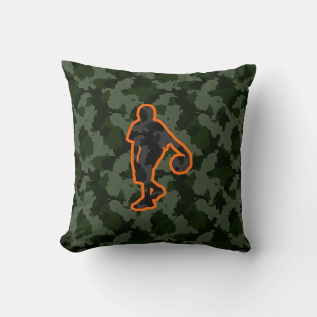 Cojín Decorativo Baloncesto de Camo (Anverso)