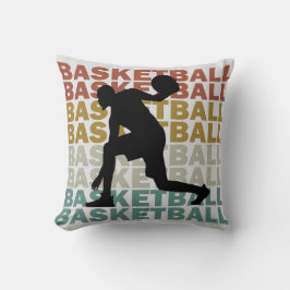 Cojín Decorativo Baloncesto estilo retro vintage