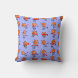 Cojín Decorativo Baloncesto - Patrón de Pelota y Aro