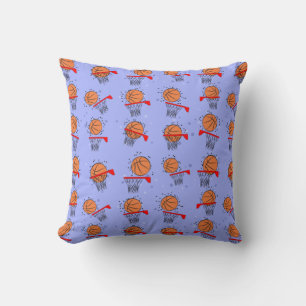 Cojín Decorativo Baloncesto - Patrón de Pelota y Aro