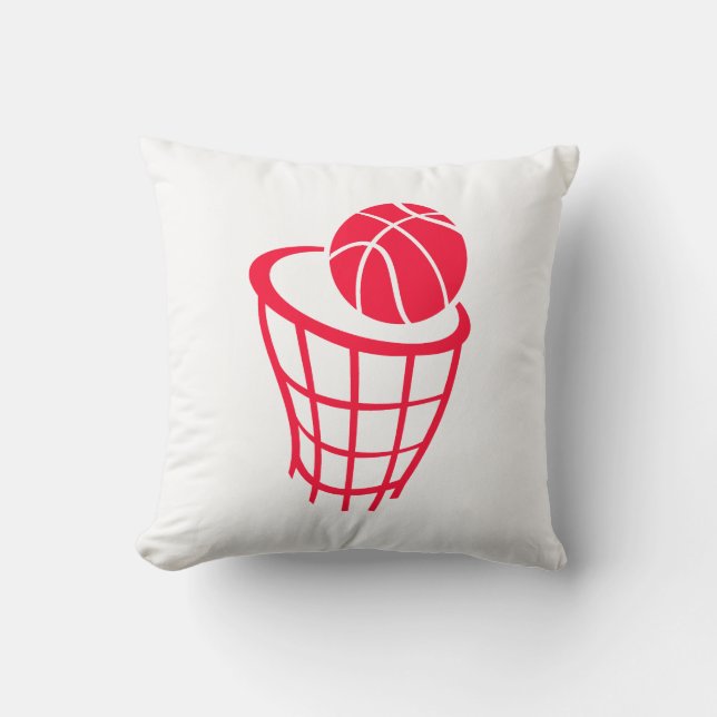 Cojín Decorativo Baloncesto Rojo Scarlet (Anverso)