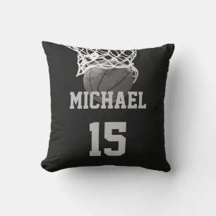 Cojín Decorativo Baloncesto Su Nombre