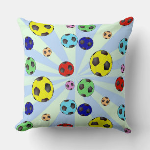 Cojín Decorativo Balones de Fútbol en Muchos Colores
