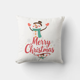 Cojín Decorativo Bálsamo Labial Festivo Hombre de Nieve Navidad Fel