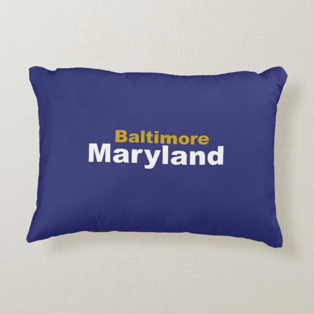 Cojín Decorativo Baltimore, Maryland Pillow (Reverso)