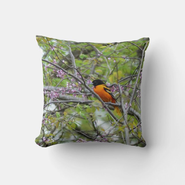 Cojín Decorativo Baltimore Oriole (Anverso)