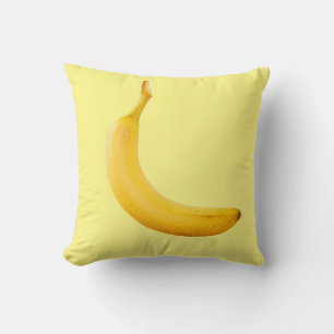 Cojín Decorativo Banana amarilla en amarillo