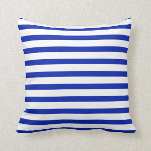 Cojín Decorativo Banda azul y blanca real