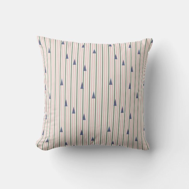 Cojín Decorativo Banda de estropaje retro con árbol de Navidad (Anverso)